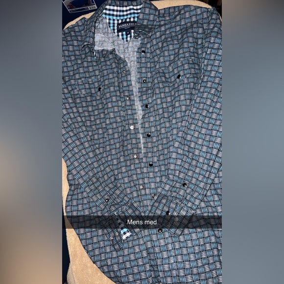 Panhandle Slim Blue and Black Plaid Men's Shirt - Picture 1 of 1